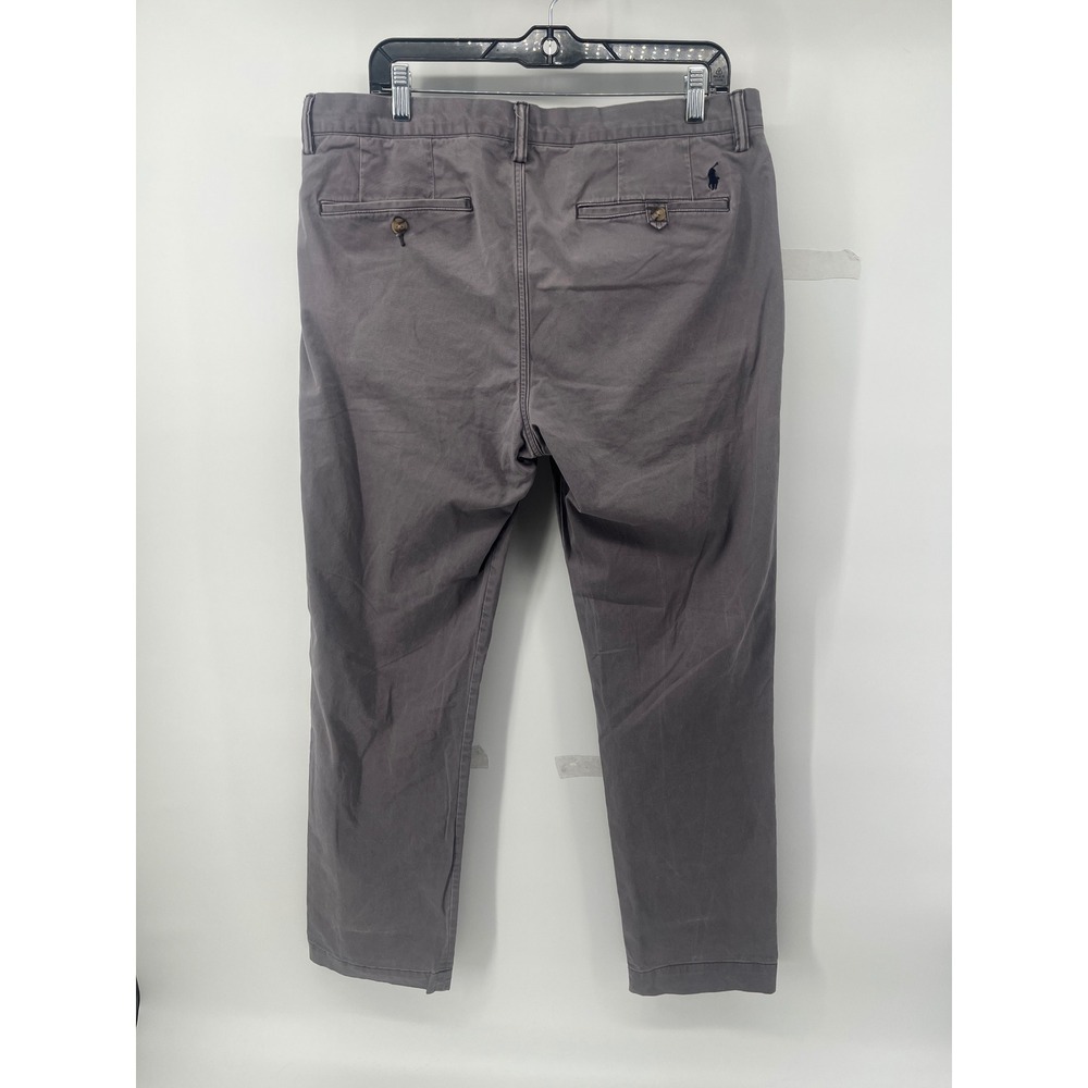 Polo Ralph Lauren Mens Stretch Straight Fit Chino Pants Gray 36x32 Cotton Twill - Picture 3 of 10